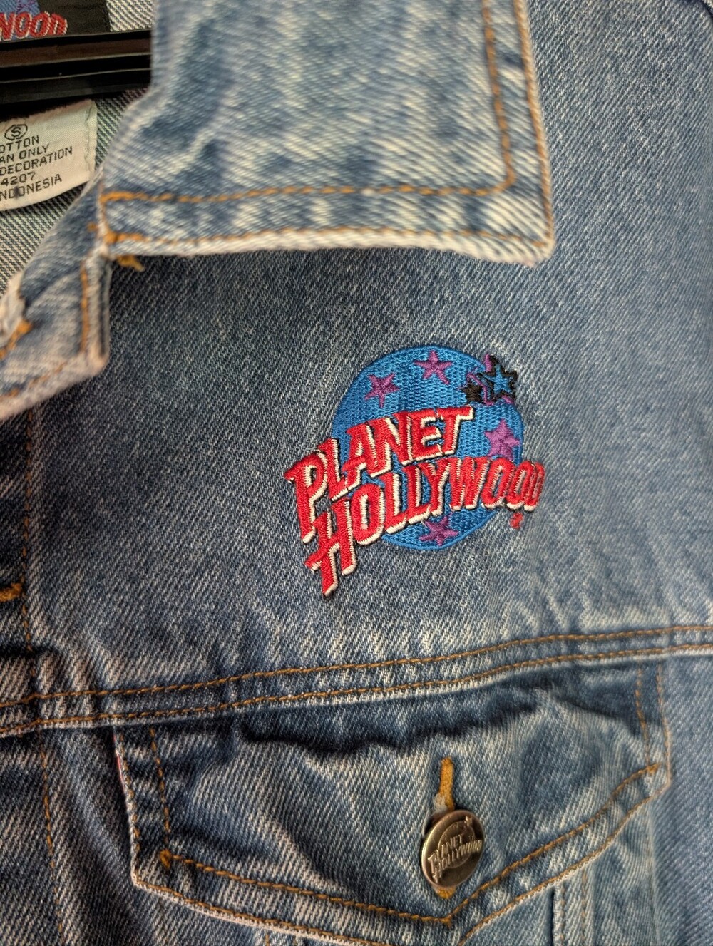 Vintage 90's Planet Hollywood Cannes Denim Jacket - Picture 3 of 8